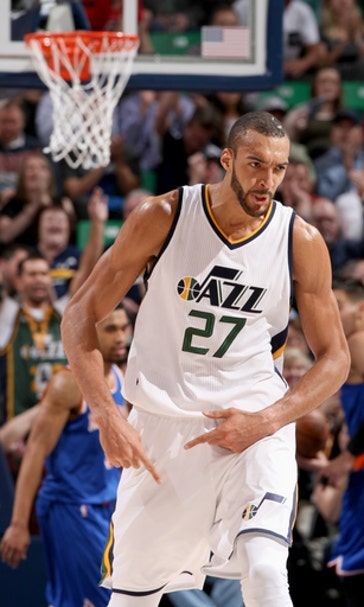 Gobert scores career-high 35, Jazz beat Knicks 108-101 (Mar 22, 2017)